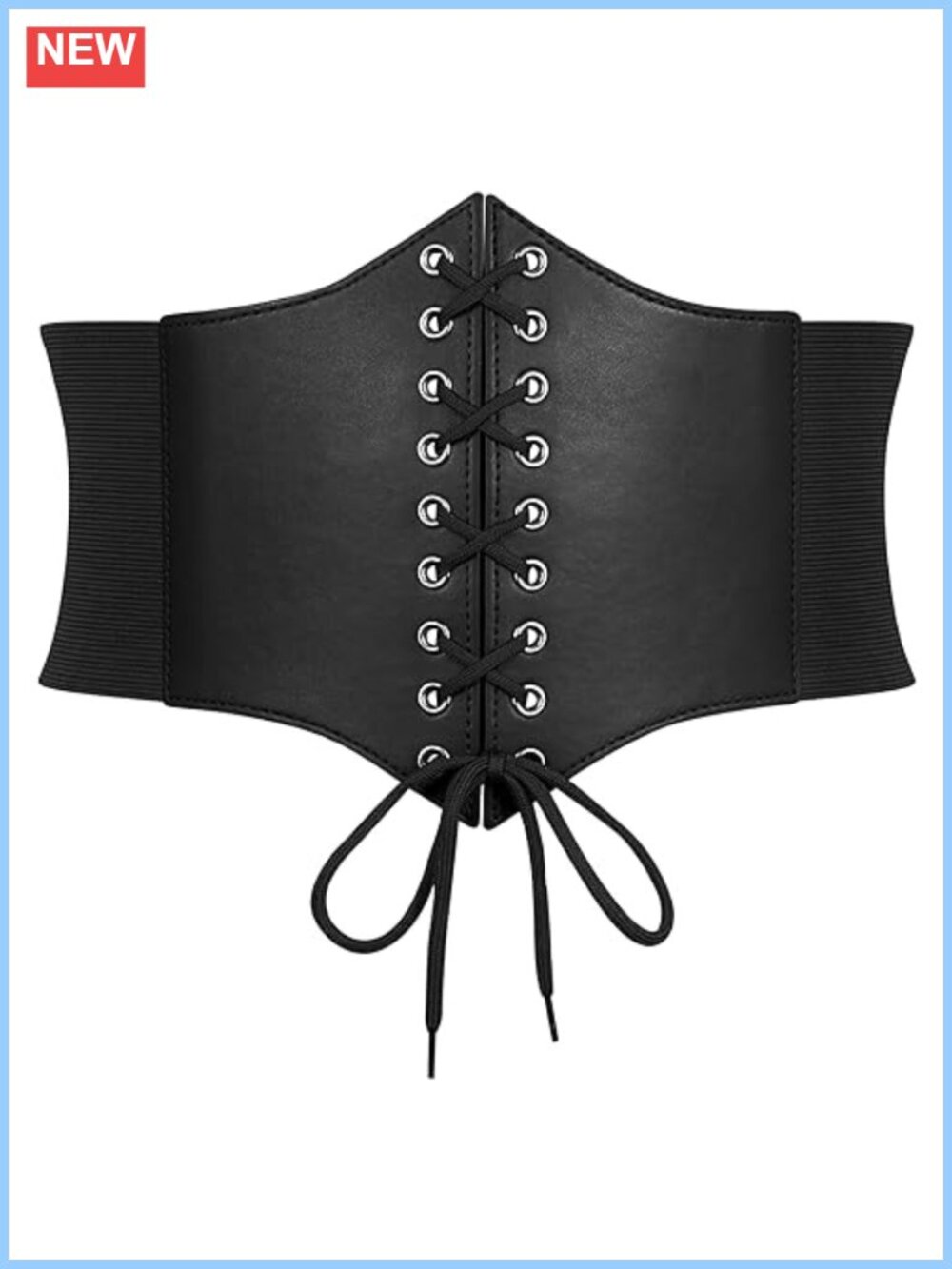 Womens Corset Belt Elastic Lace-up Waspie Vintage Halloween Punk Costume